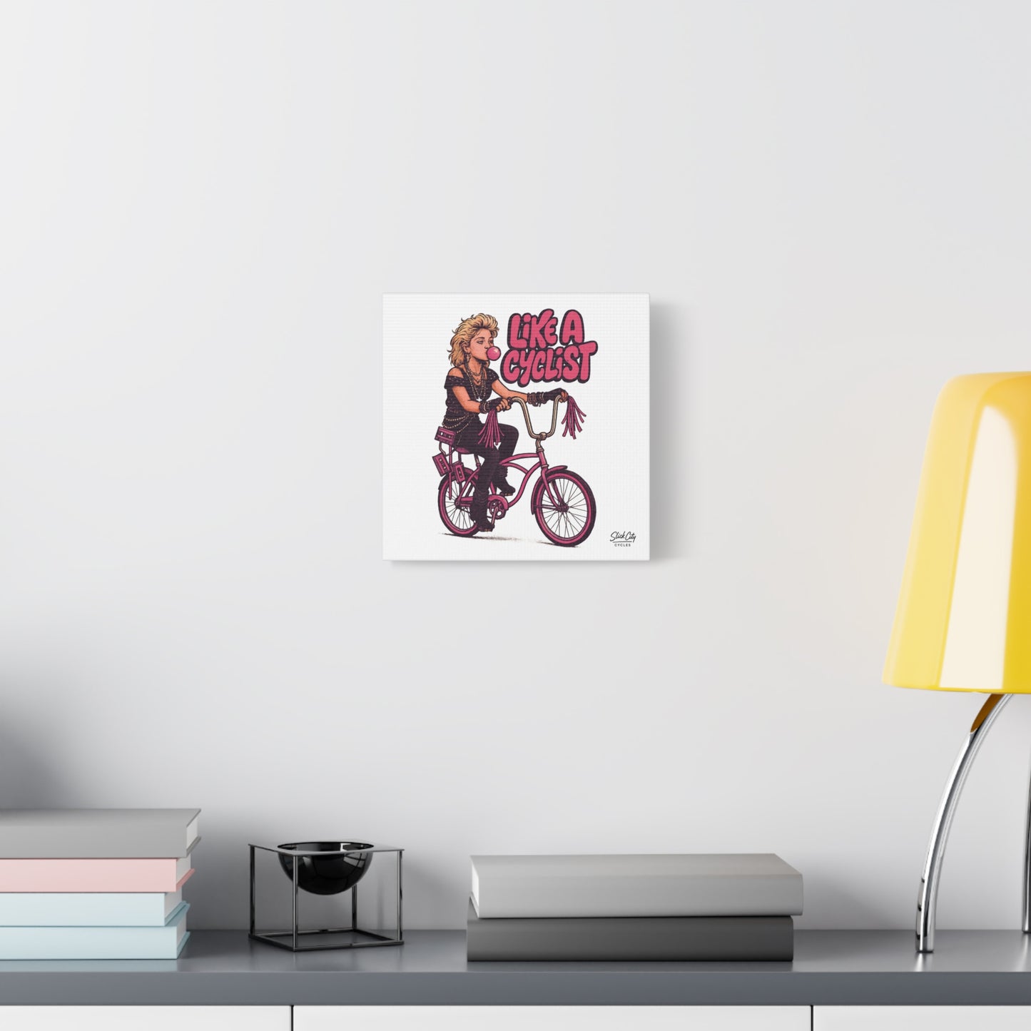 The Material Cyclist – Retro Banana Bike Wall Print | 80s Pop Diva-Inspired Street Art