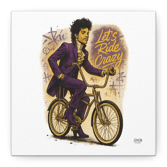 The Ride Formerly Known As – Funky Lowrider Bike Wall Art | Purple Pop Street Poster | Retro Urban Decor