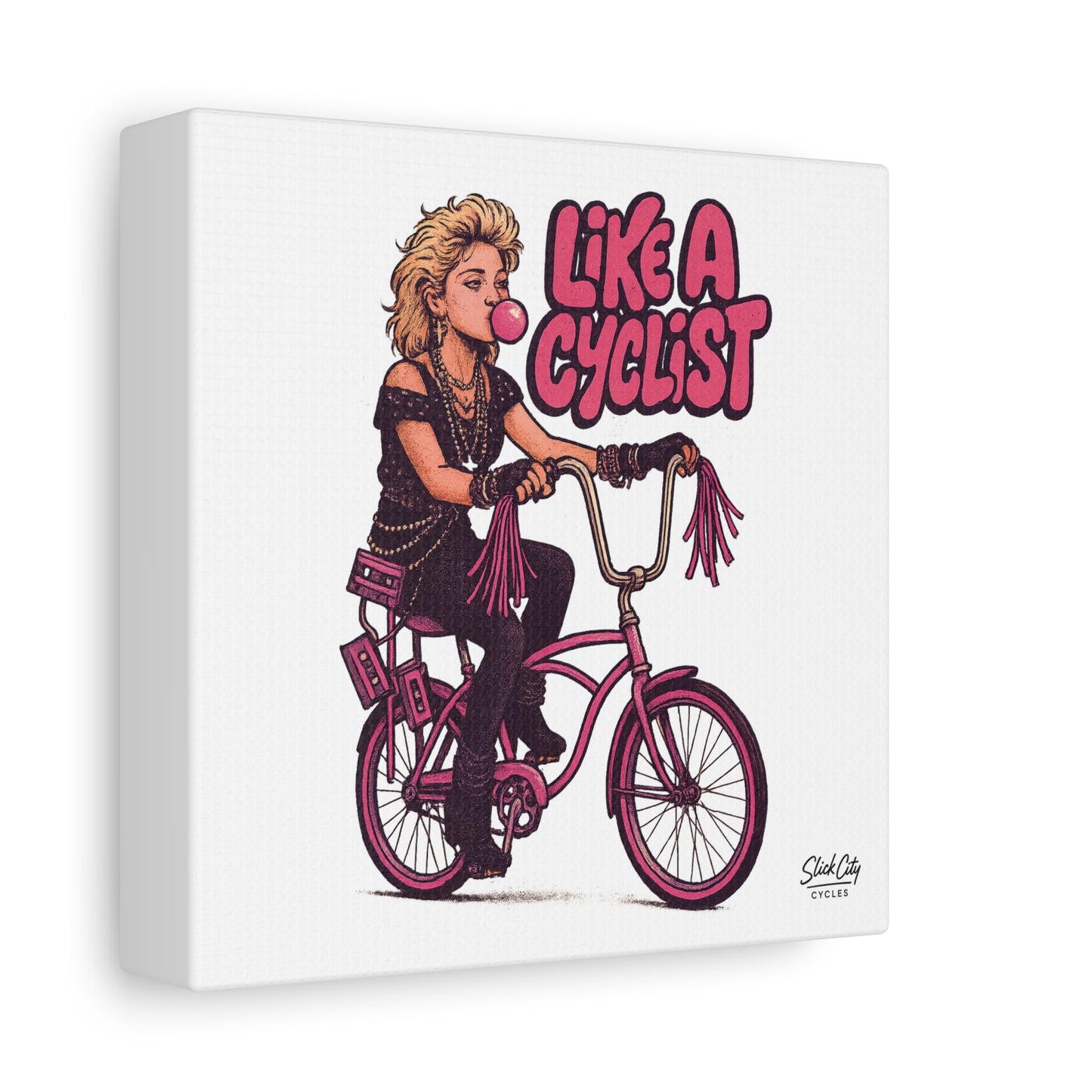 The Material Cyclist – Retro Banana Bike Wall Print | 80s Pop Diva-Inspired Street Art